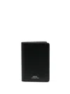 Apc Stefan Leather Card Colder In Black