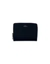 Apc A.p.c. Black Zip Leather Wallet In Black