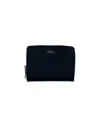 Apc A.p.c. Black Zip Leather Wallet In Black