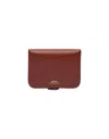 Apc A.p.c. Small Leather Goods In Brick