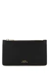 Apc A.p.c. Women Black Leather Willow Card Holder