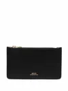 Apc A.p.c. Women Black Leather Willow Card Holder