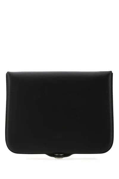 Apc A.p.c. Black Leather Card Holder