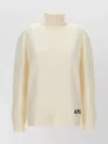 Apc Merino Wool Turtleneck Sweater With Contrasting Logo