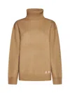 Apc Walter Virgin Wool Turtleneck Sweater In Camel