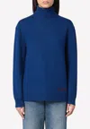 Apc A.p.c.  Blue Wool Turtleneck Sweater In Blue