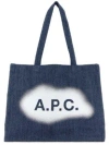 Apc A.p.c. Washed Indigo Cotton Bags In Blue