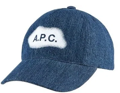 Apc A.p.c. Washed Indigo Cotton Hats In Burgundy