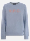Apc A.p.c. Washed Indigo Cotton Sweaters In Blue