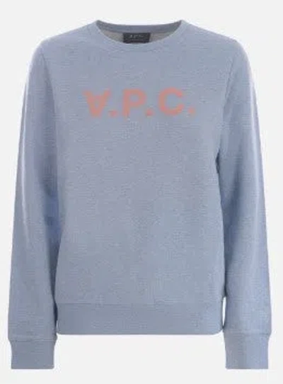 Apc A.p.c. Washed Indigo Cotton Sweaters In Blue