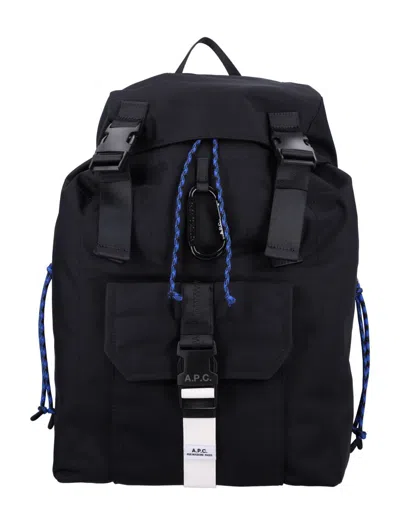 Apc A.p.c. Water-repellent Nylon Trek Backpack With Adjustable Straps In Black