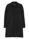 Apc Welt-pocket Wool-blend Coat In Black