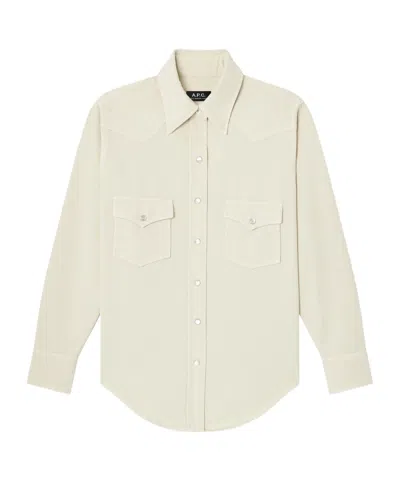 Apc Western Shirt In White