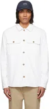 Apc White Alessio Jacket In Aab White