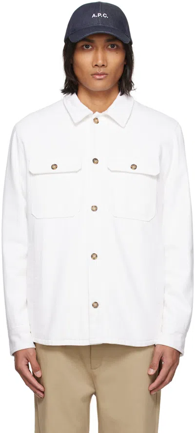 Apc White Alessio Jacket In Aab White