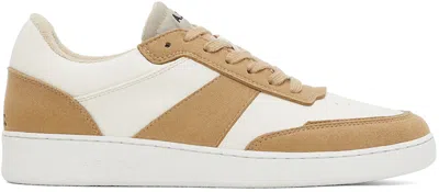 Apc White & Beige Plain Sneakers In Baa Beige