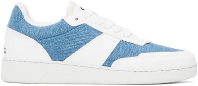 Apc White & Blue Plain Sneakers In Iab Light Blue
