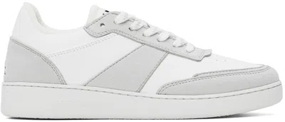 Apc White & Gray Plain Sneakers In Aab White