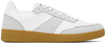 APC WHITE & GRAY PLAIN SNEAKERS
