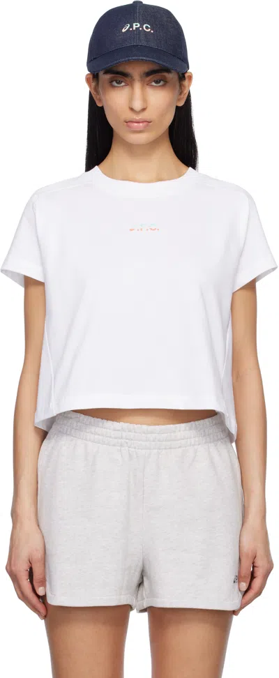 Apc White Asics Edition Cloud T-shirt In Aab White