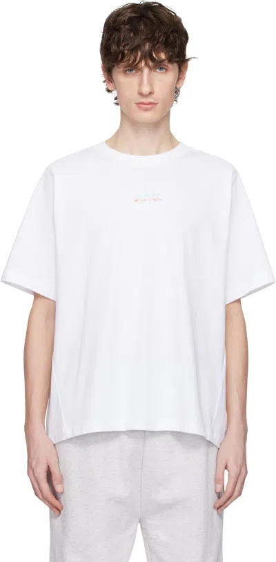 Apc White Asics Edition Wind T-shirt In Aab White