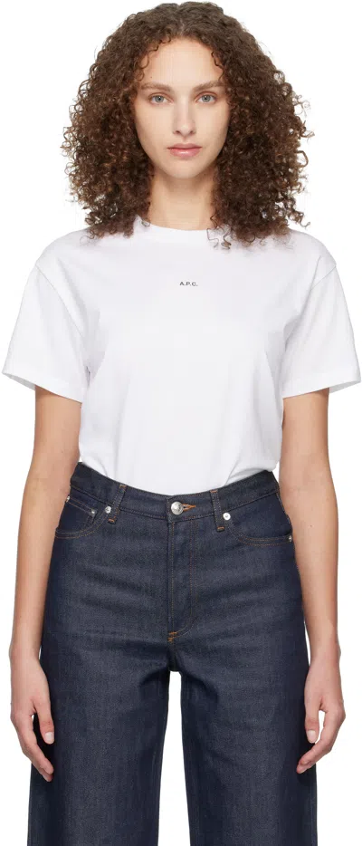 Apc White Boxy Micro Logo T-shirt