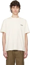 Apc A.p.c. Boxy Petit Vpc Cotton Crew-neck T-shirt In Tae White/dark Navy
