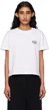 Apc Denise Embroidered Logo T-shirt In White