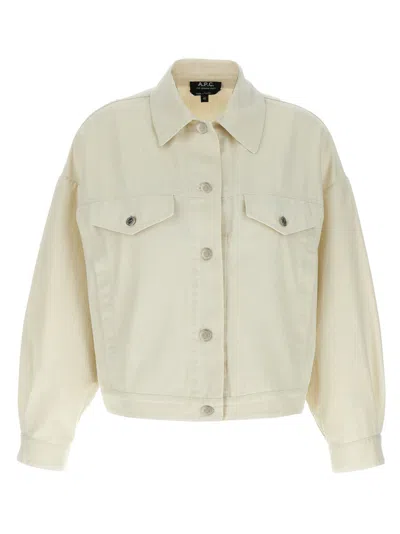 APC IVORY DENIM CALLY JACKET