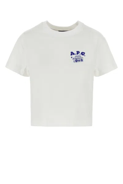 Apc A.p.c. White Cotton Body Disco T-shirt