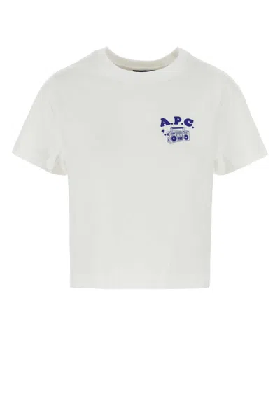 Apc White Crewneck Logo T-shirt