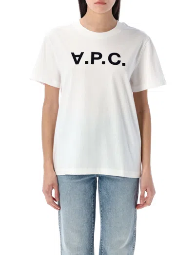 Apc White Crewneck Logo T-shirt