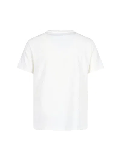Apc White Crewneck T-shirt With Logo Embroidered On The Front In Cotton Man