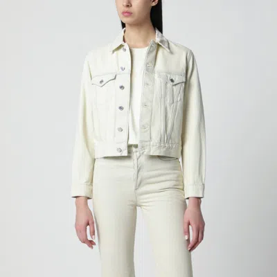 Apc White Denim Jacket In Neutral