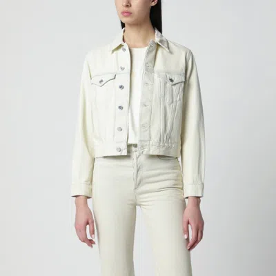 Apc A.p.c. White Denim Jacket In Neutral