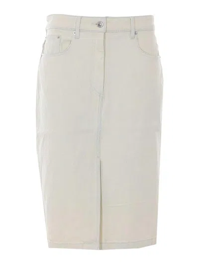 Apc A.p.c. Women Georgia Midi Skirt In White
