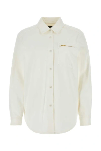 APC WHITE DENIM TINA SHIRT
