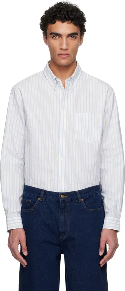 APC WHITE EDOUARD BRODÉE SHIRT