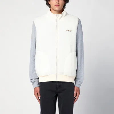 Apc White Fleece Zipped Waistcoat