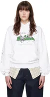 Apc White Jjjjound Edition 'hôtel Souvenirs' Hoodie In Aab White
