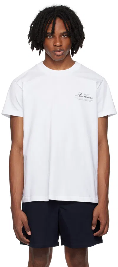 Apc White Jjjjound Edition 'hôtel Souvenirs' T-shirt In Aab White