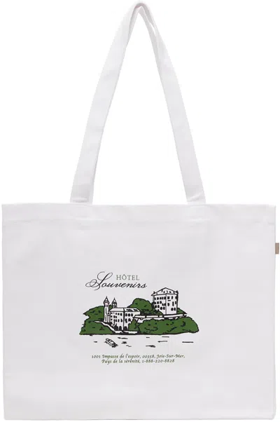 Apc White Jjjjound Edition 'hôtel Souvenirs' Tote In Aab White