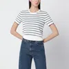 Apc Striped-pattern T-shirt In White