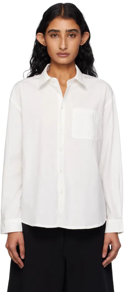 Apc White Logo Boyfriend Shirt