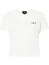 Apc A.p.c. 'carol' Boxy T Shirt With Logo Print In White