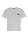 Apc A.p.c. Unisex Boxy T-shirt In Organic Cotton White Short Sleeves Women In White