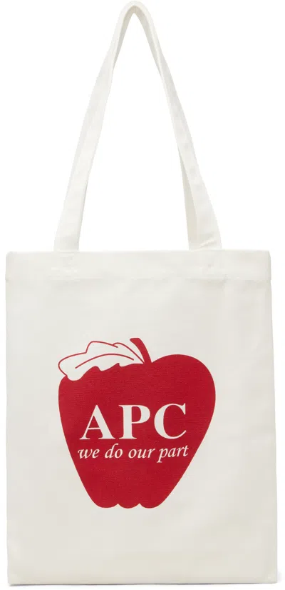 A.p.c. White Lou Pomme Tote