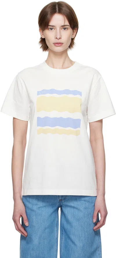 Apc White Malone T-shirt In Blanc/jaune