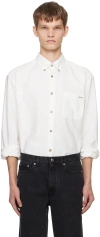 Apc A.p.c. Classic Button-down Shirt With Subtle Logo Detail In Aac Off White