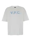 Apc White Oversized T-shirt With Vpc Print In Cotton Man In White